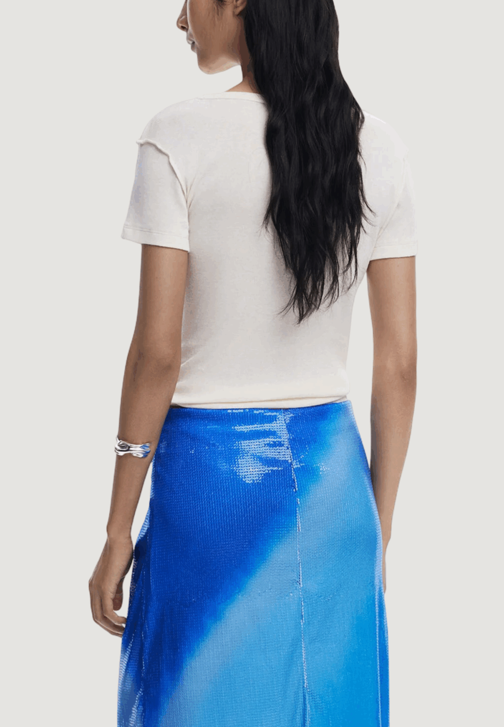 T-shirt Desigual repris ts planet Avorio - Foto 4