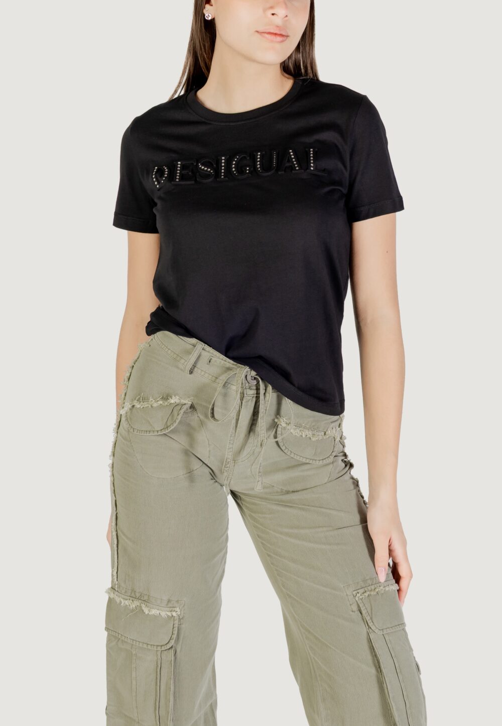 T-shirt Desigual ts_brandy Nero - Foto 1
