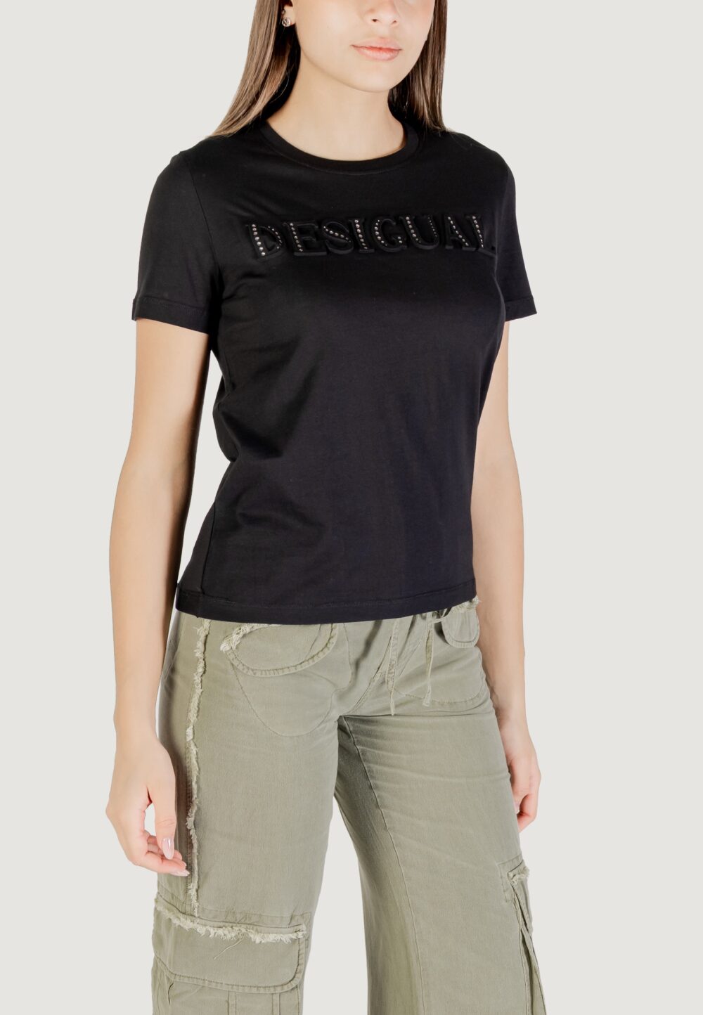 T-shirt Desigual ts_brandy Nero - Foto 3