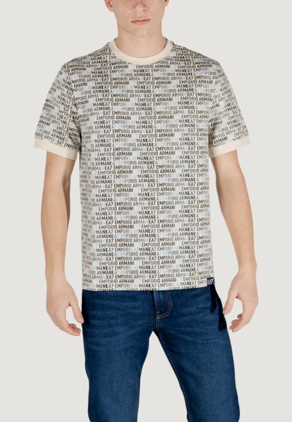 T-shirt EA7 Beige chiaro - Foto 1