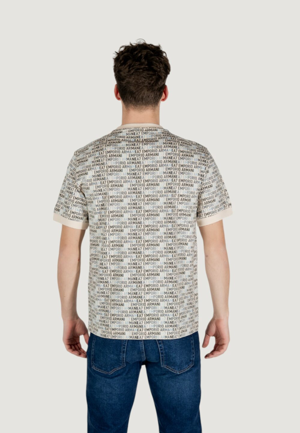 T-shirt EA7 Beige chiaro - Foto 5