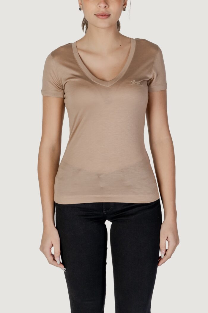 T-shirt Guess vn ss light basic Beige scuro