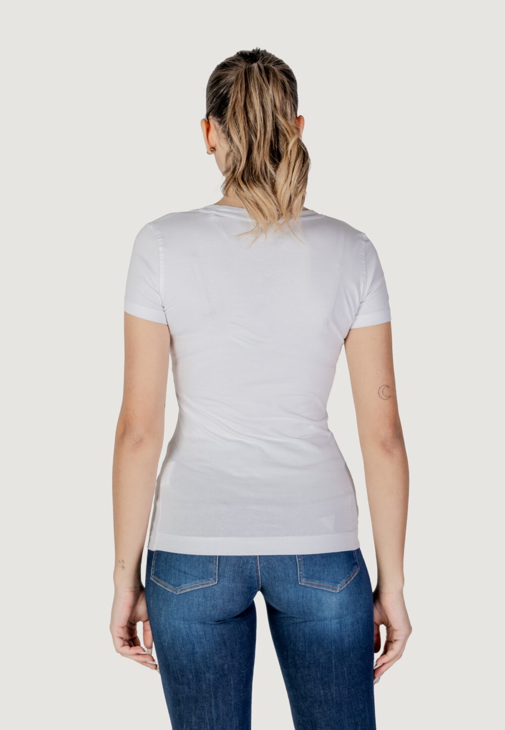 T-shirt Guess cn ss glitter degrad Bianco - Foto 4