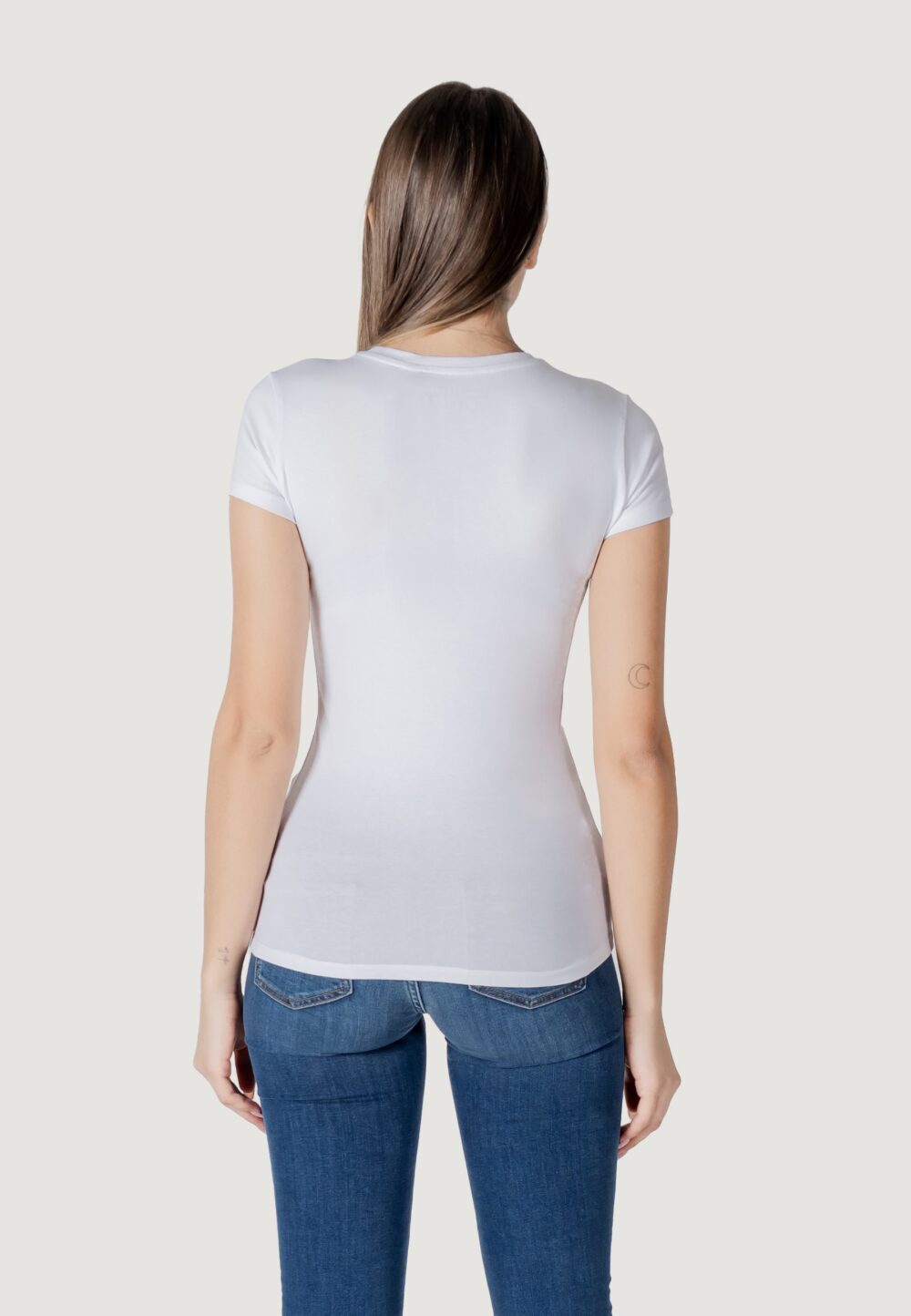 T-shirt Guess ss guess dot logo r3 Bianco - Foto 5