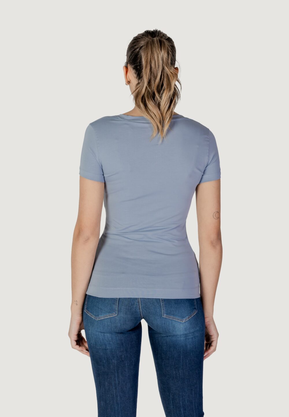 T-shirt Guess cn ss glitter degrad Celeste - Foto 4