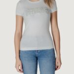 T-shirt Guess cn ss logo lace tee Celeste - Foto 1