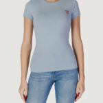 T-shirt Guess ss cn mini triangle Celeste - Foto 1