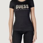 T-shirt Guess cn ss glitter degrad Nero - Foto 1