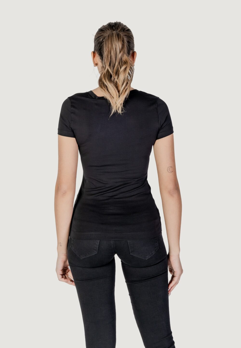 T-shirt Guess cn ss glitter degrad Nero - Foto 4