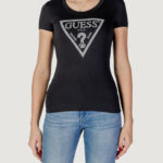 T-shirt Guess ss cn shiny triangle Nero - Foto 1
