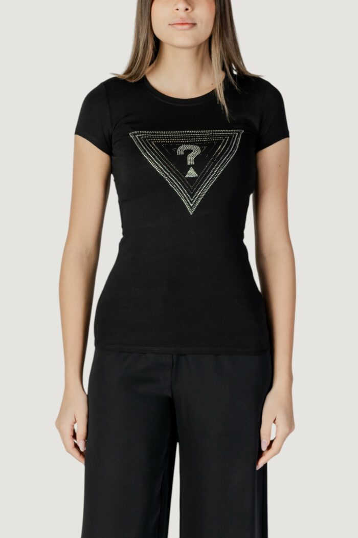T-shirt Guess ss triangle ombre r3 Nero