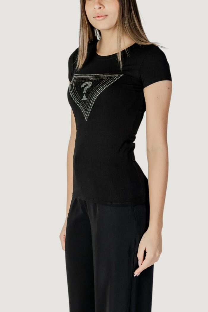 T-shirt Guess ss triangle ombre r3 Nero