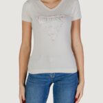 T-shirt Guess ss vn python triangle Panna - Foto 1