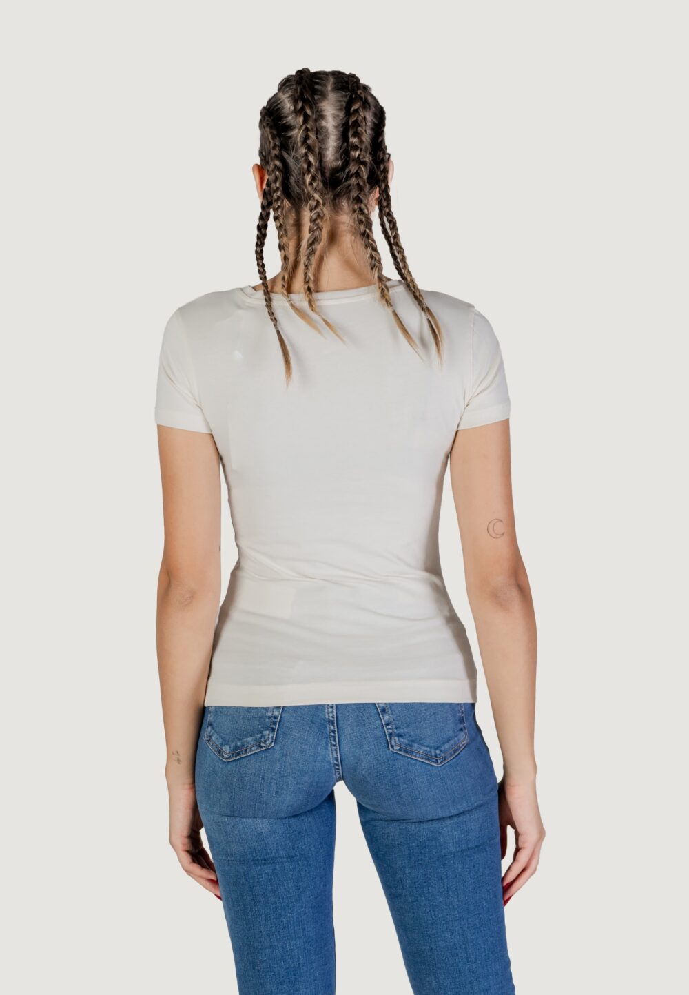 T-shirt Guess ss vn python triangle Panna - Foto 4