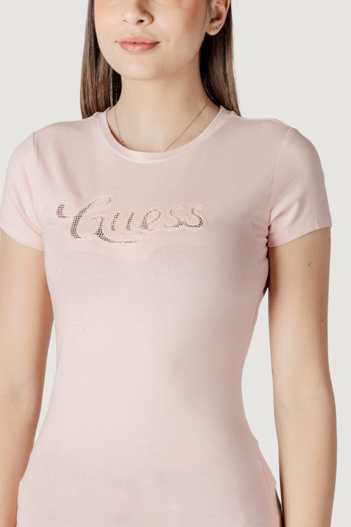 T-shirt Guess ss guess dot logo r3 Rosa