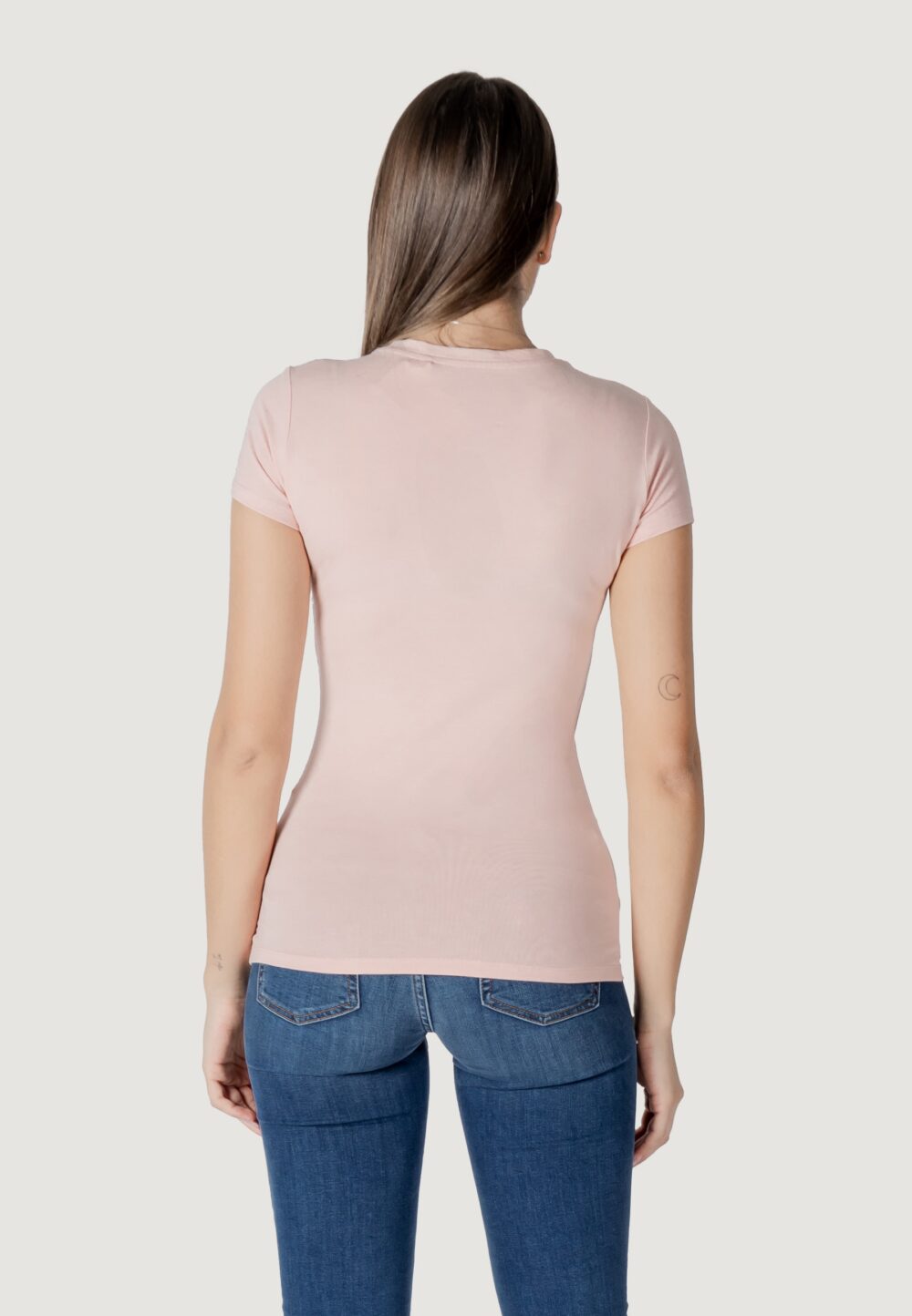 T-shirt Guess ss guess dot logo r3 Rosa - Foto 5