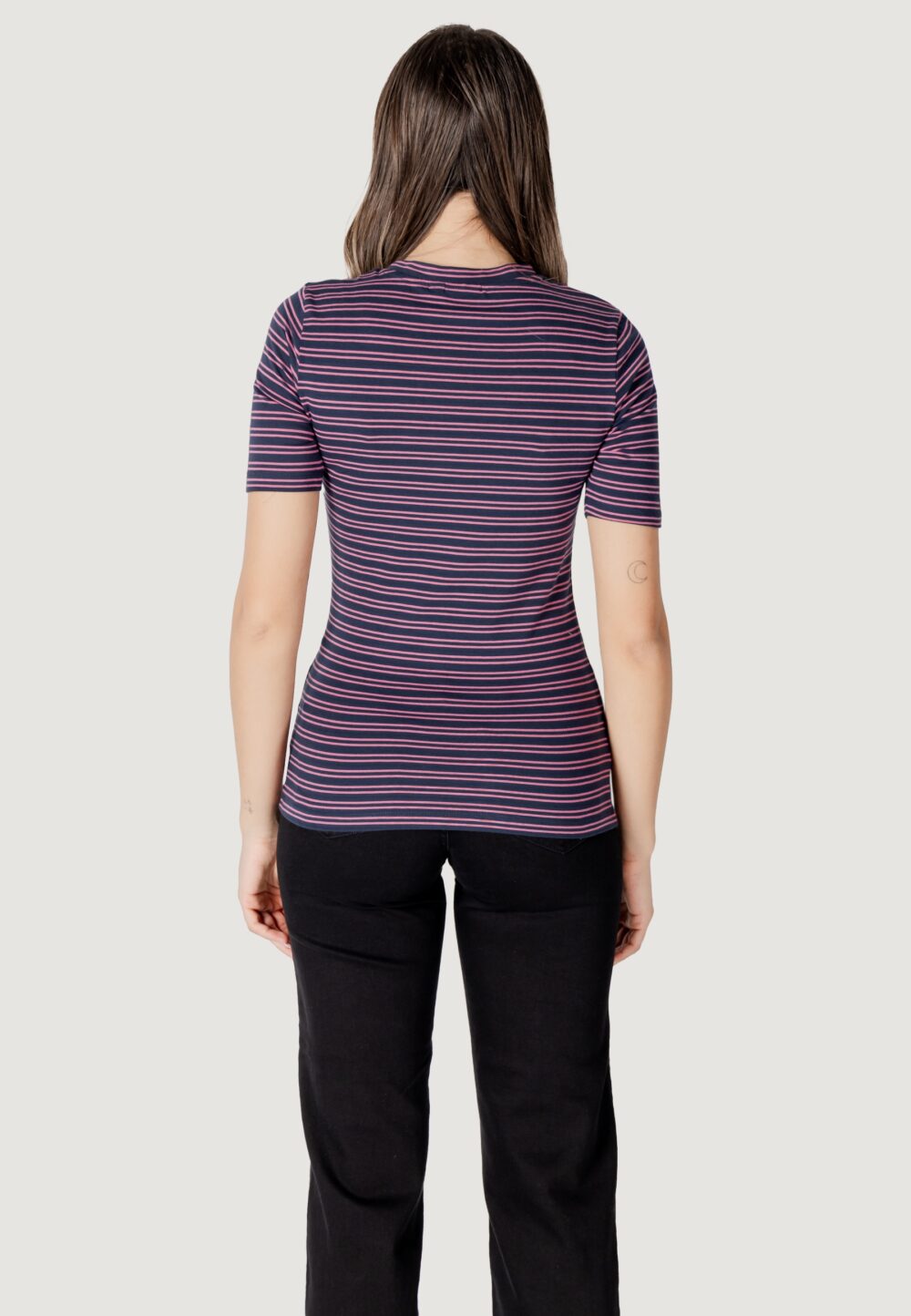 T-shirt ICHI ihmira ss2 BLU/ROSA - Foto 4