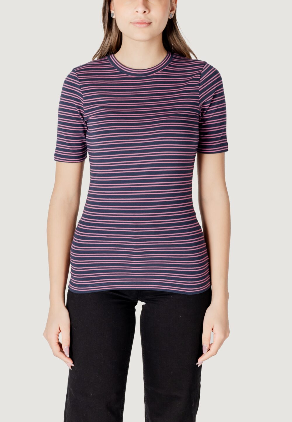T-shirt ICHI ihmira ss2 BLU/ROSA - Foto 5