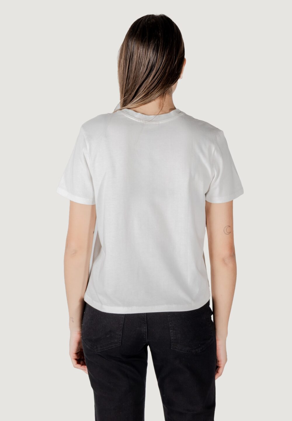 T-shirt Jacqueline de Yong jdycif s/s broderie anglaise top jrs Bianco - Foto 4