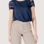 T-shirt Jacqueline de Yong jdyhannah s/s lace wvn Blu - Foto 1