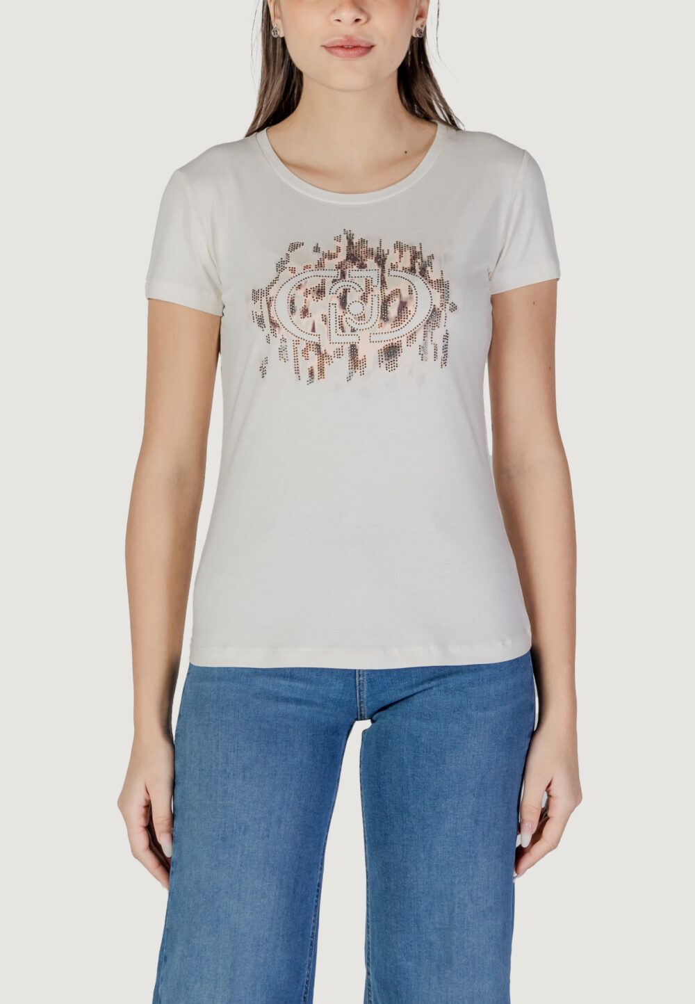 T-shirt Liu-Jo ecs moda m/c Latte - Foto 1