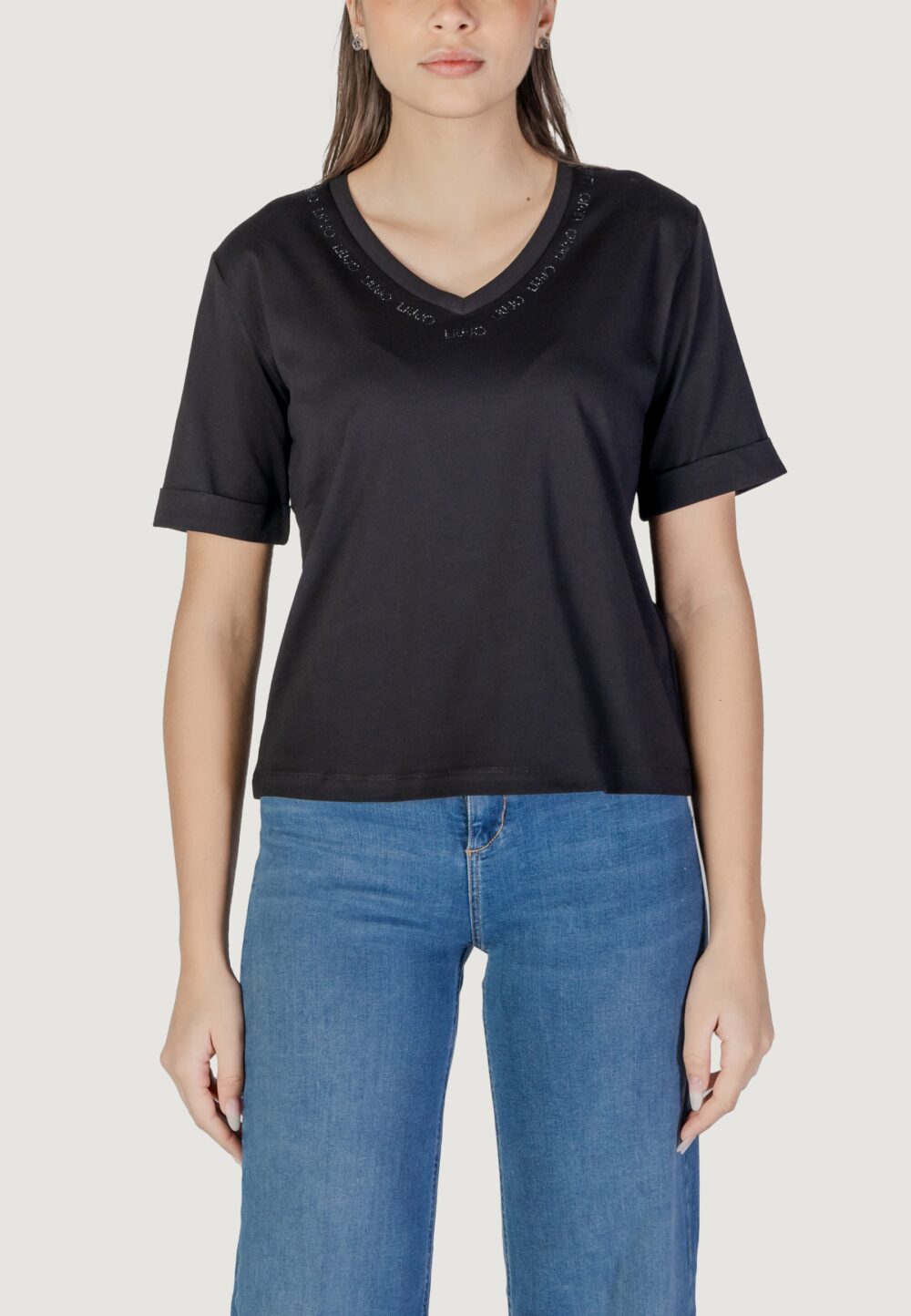 T-shirt Liu-Jo ecs moda m/c Nero - Foto 1
