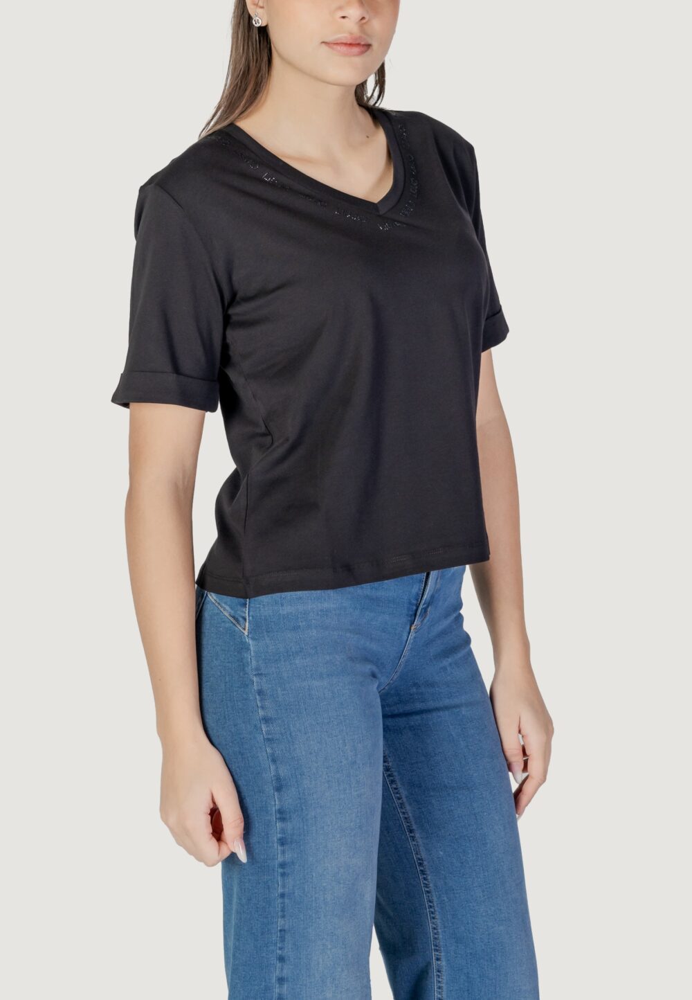 T-shirt Liu-Jo ecs moda m/c Nero - Foto 2