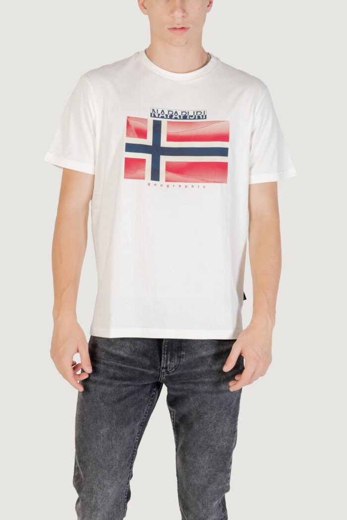 T-shirt Napapijri s-lari ss Bianco