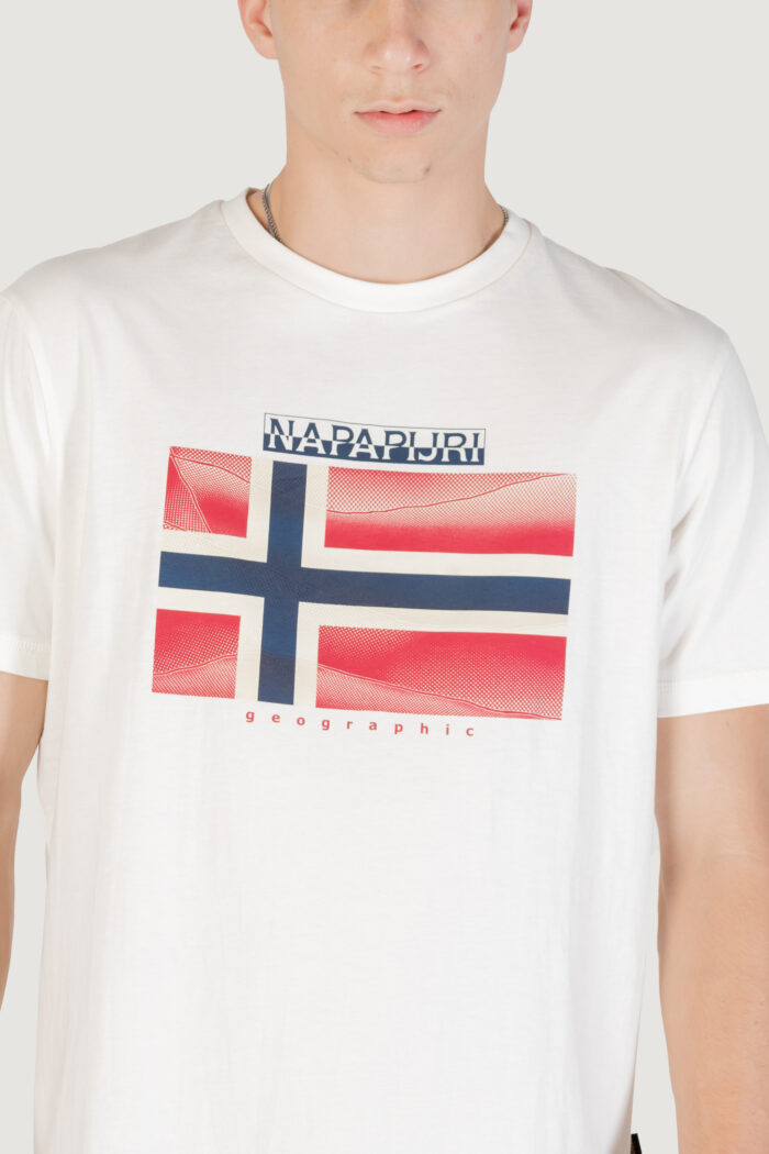 T-shirt Napapijri s-lari ss Bianco