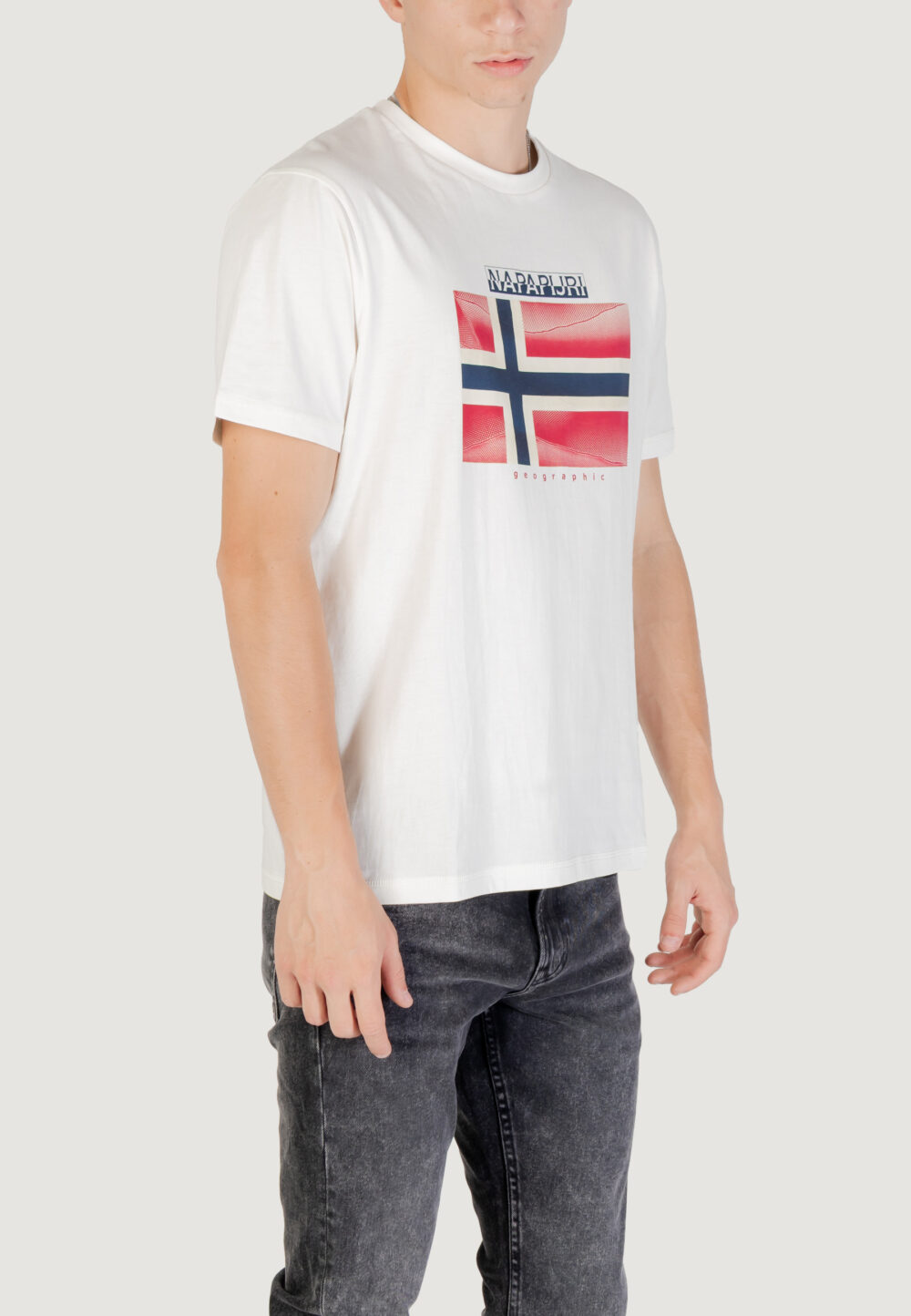 T-shirt Napapijri s-lari ss Bianco - Foto 3