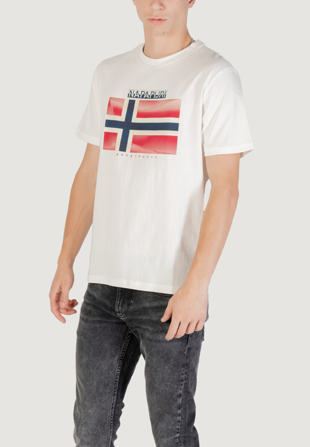 T-shirt Napapijri s-lari ss Bianco - Foto 4