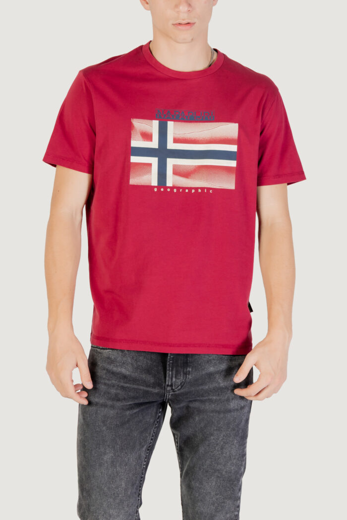 T-shirt Napapijri s-lari ss Rosso