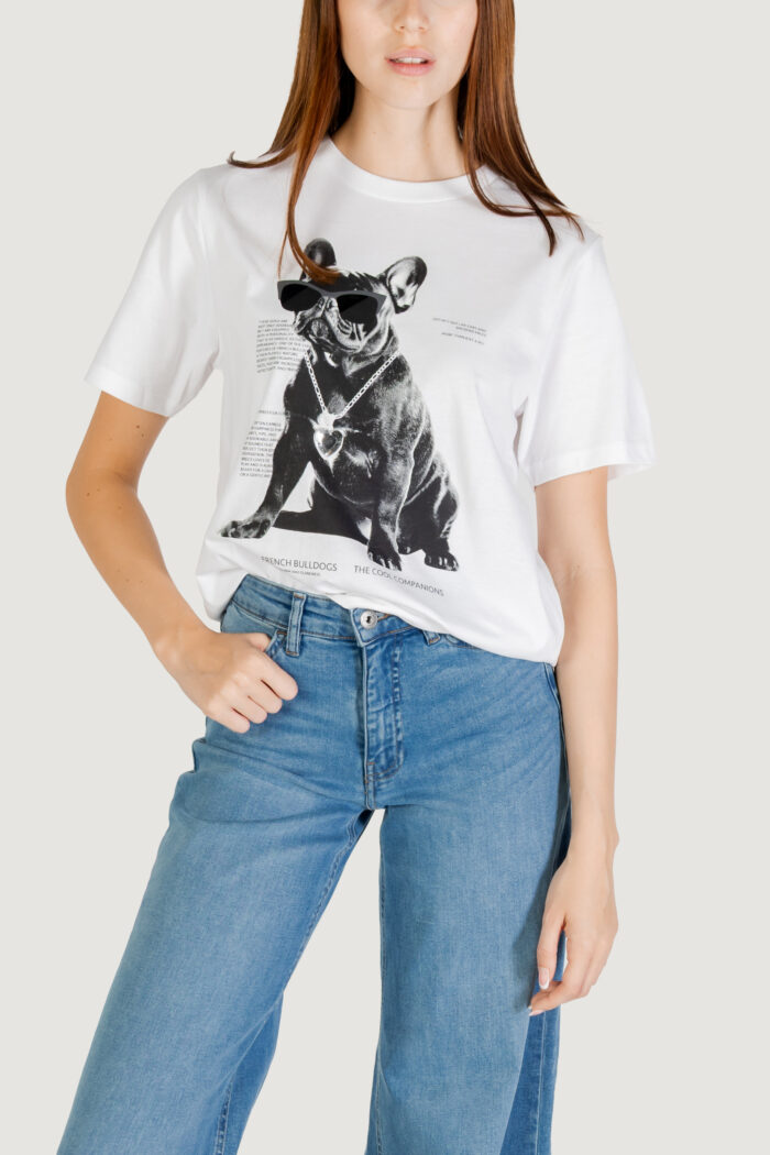 T-shirt Only onldonna life s/s cool top box jrs Bianco