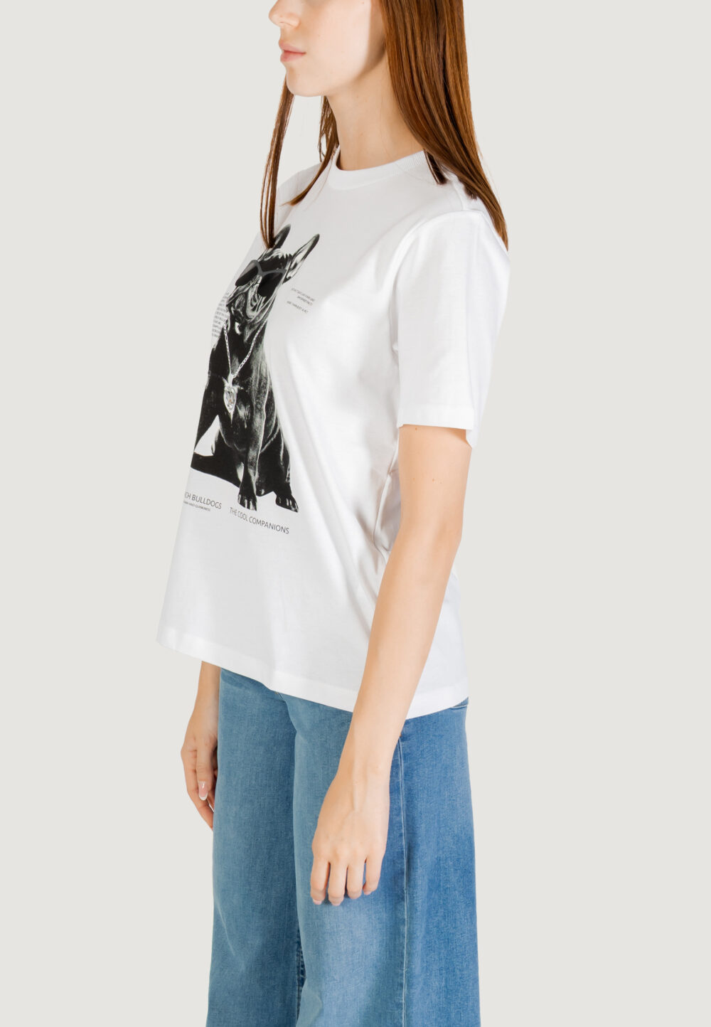 T-shirt Only onldonna life s/s cool top box jrs Bianco - Foto 2