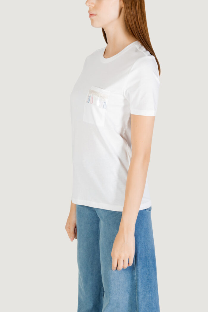 T-shirt Only onlelis s/s detail pocket tee cs jrs Bianco