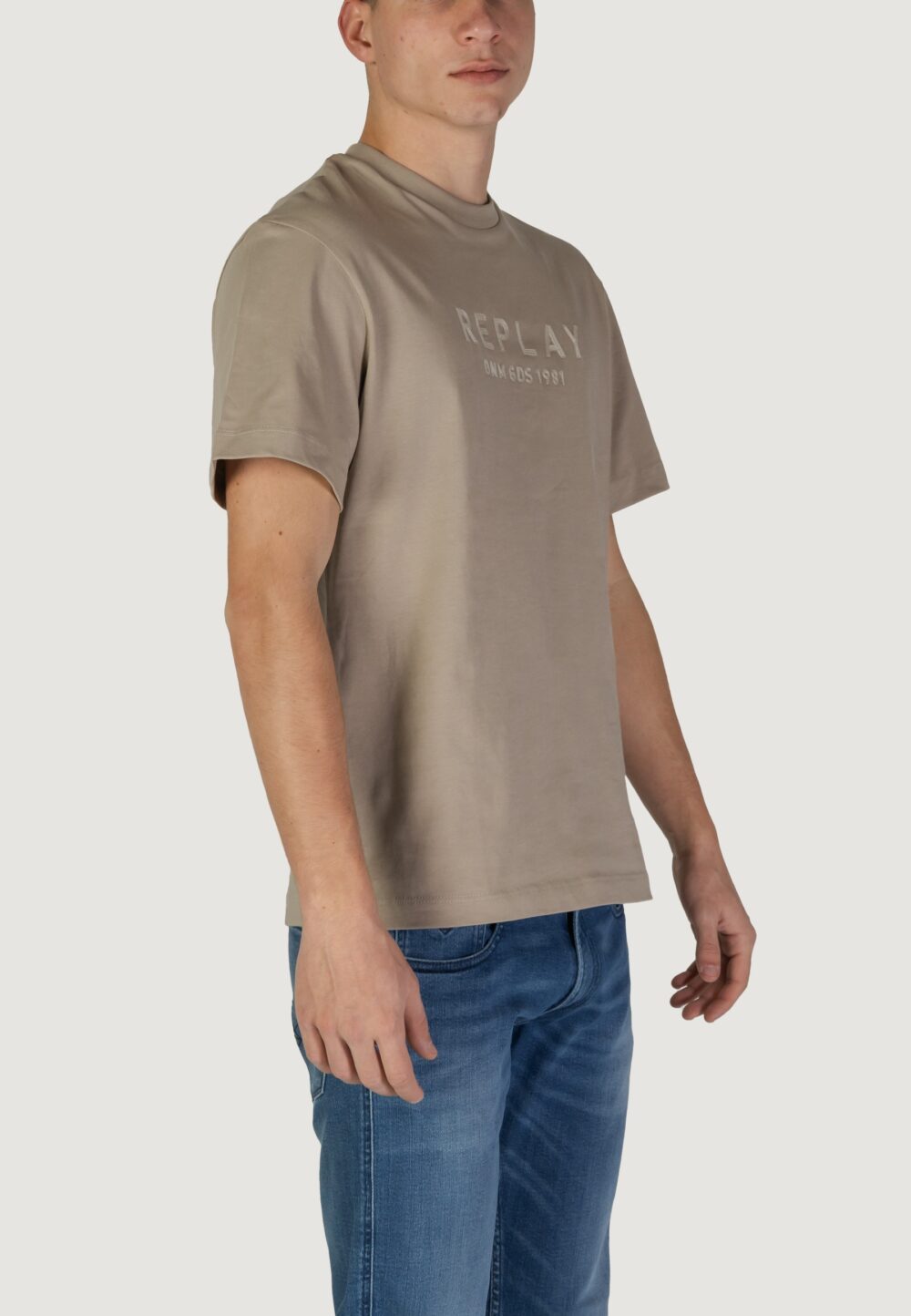 T-shirt Replay Beige - Foto 3