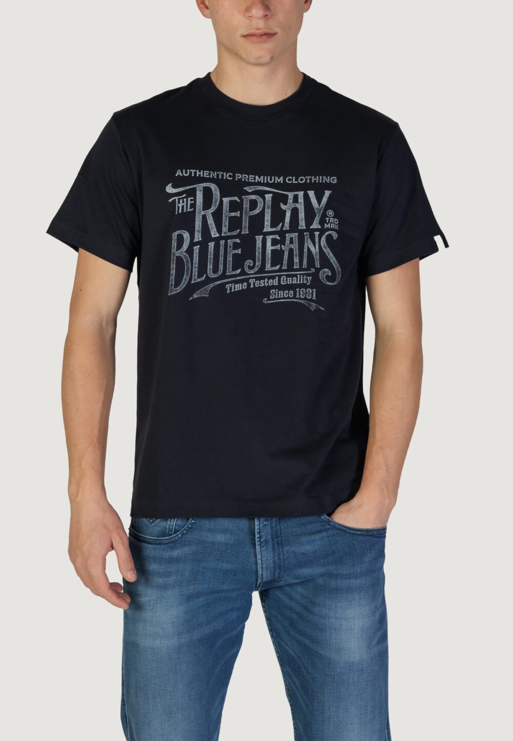 T-shirt Replay Blue scuro - Foto 1
