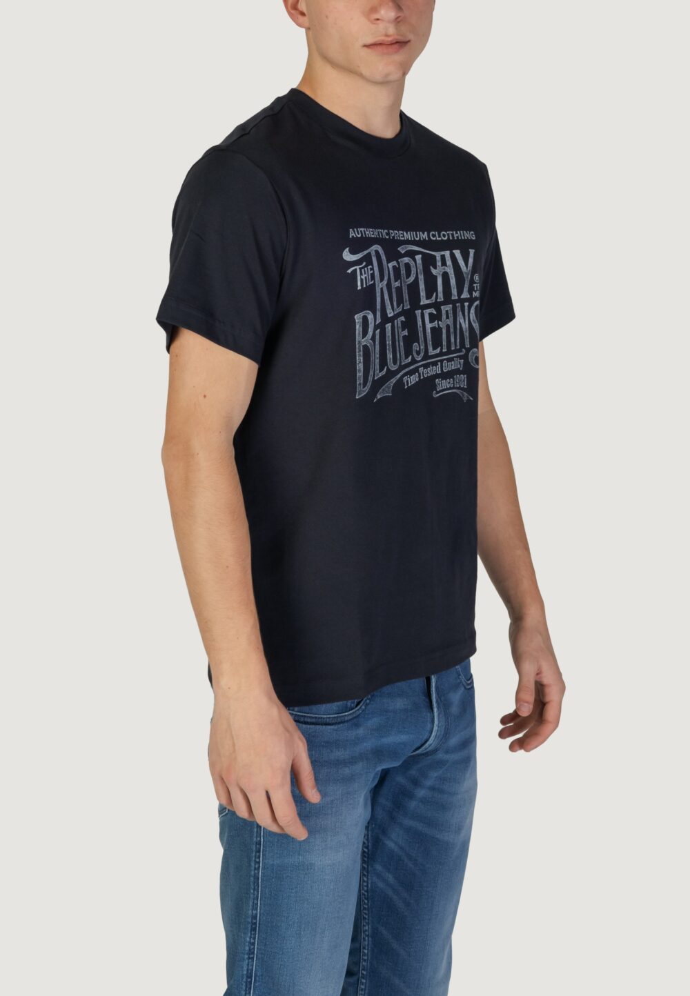 T-shirt Replay Blue scuro - Foto 3