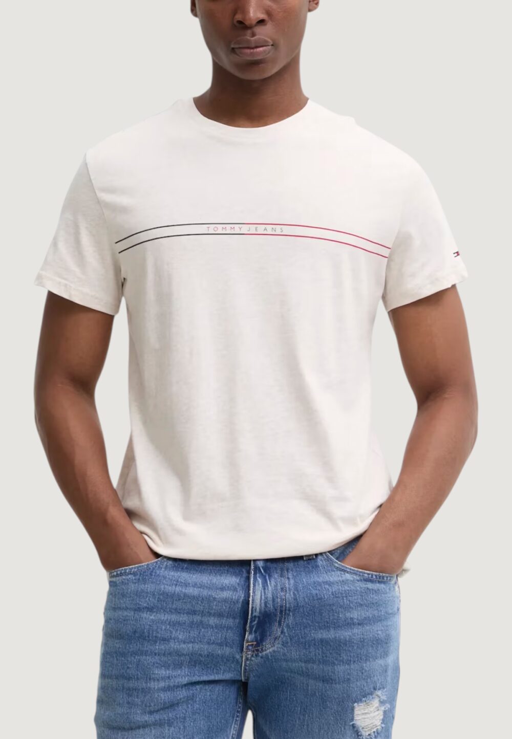 T-shirt Tommy Hilfiger Jeans tjm entry graphic Beige - Foto 1