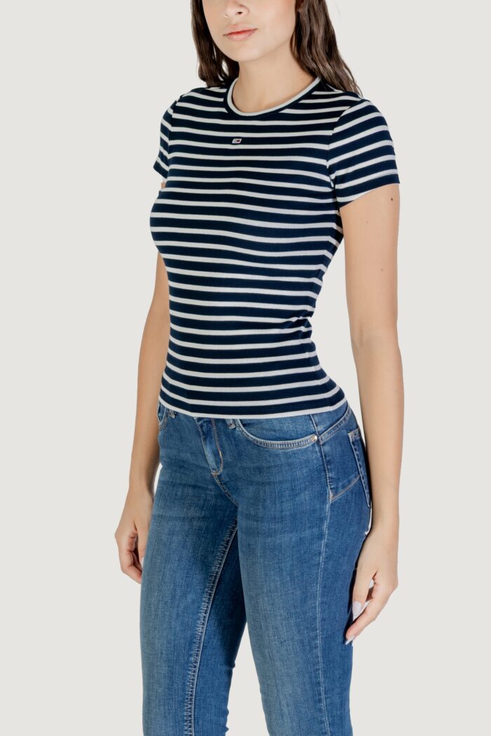 T-shirt Tommy Hilfiger Jeans tjw slim essential Bianco – Blu