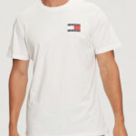T-shirt Tommy Hilfiger Jeans tjm slim essential flag tee ext Bianco - Foto 1