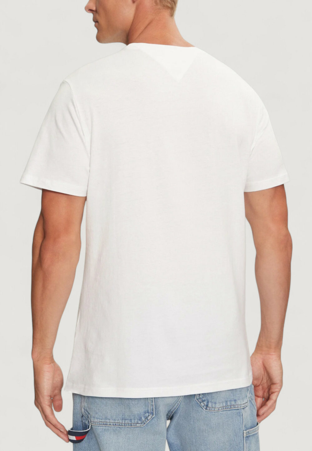 T-shirt Tommy Hilfiger Jeans tjm slim essential flag tee ext Bianco - Foto 4