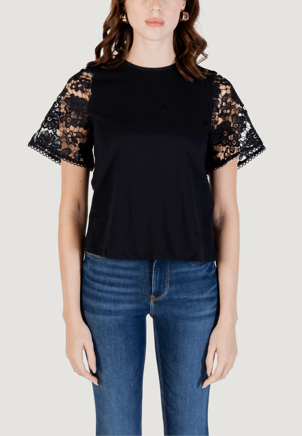 T-shirt Vero Moda vmpanna 2/4 top jrs Nero - Foto 5