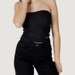 Top Calvin Klein Jeans woven label rib Nero - Foto 1
