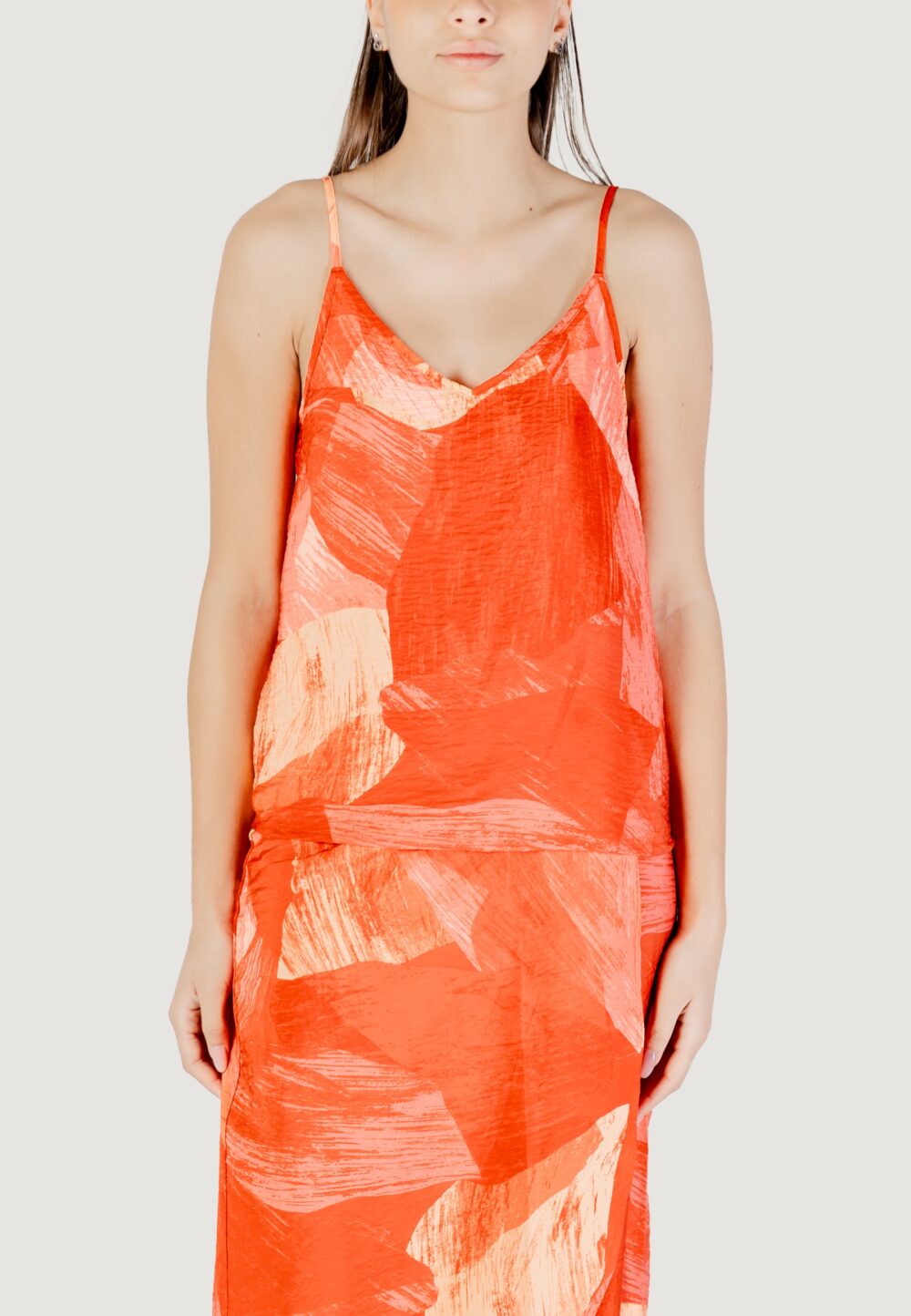 Top Vila Clothes vidolira ela singlet top/lc Rosso - Foto 4