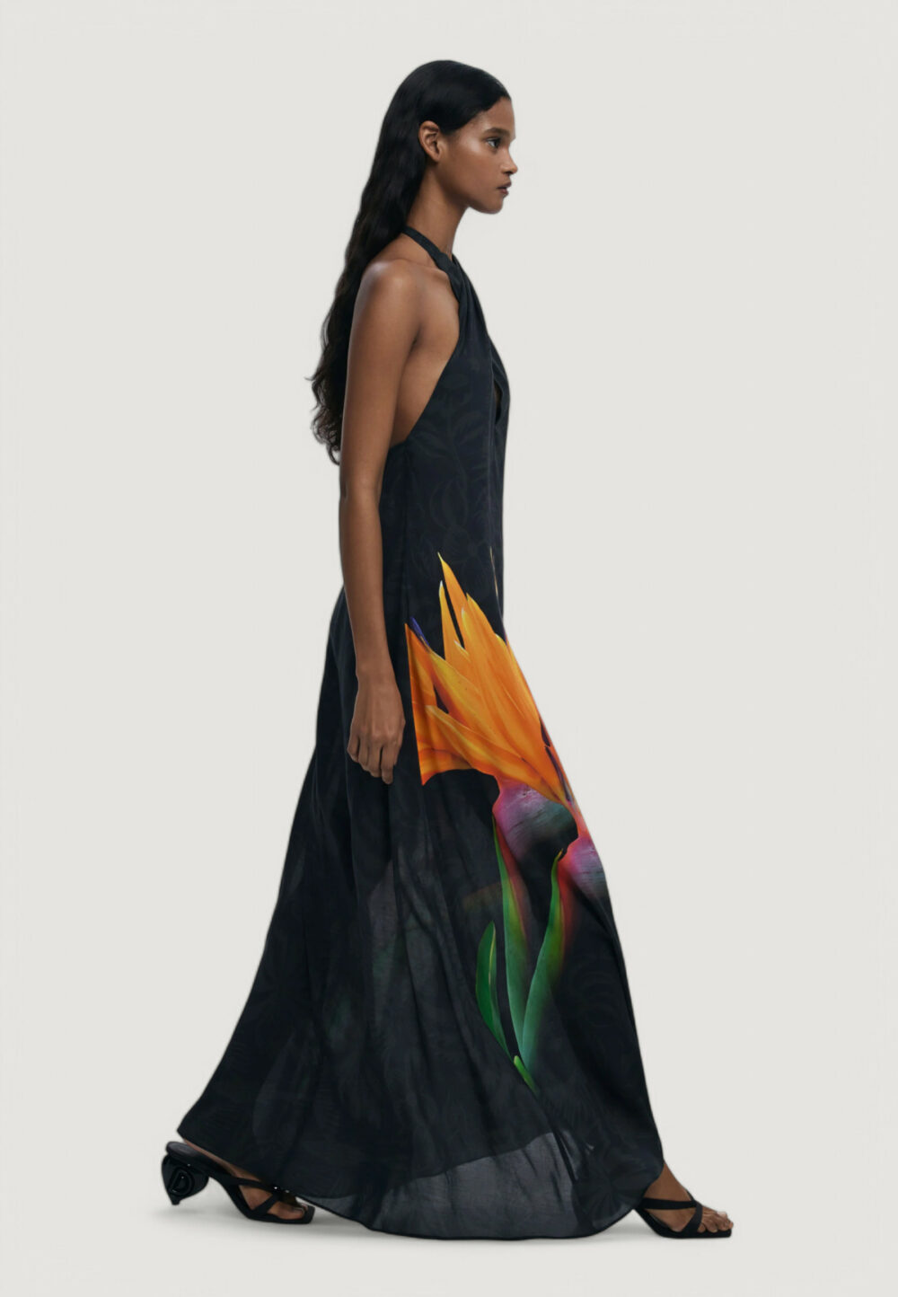 Vestito lungo Desigual swim_colibrÍ dress Nero - Foto 3