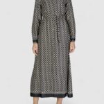 Vestito lungo Only onljane life l/s belt shirt ptm Nero - Foto 1