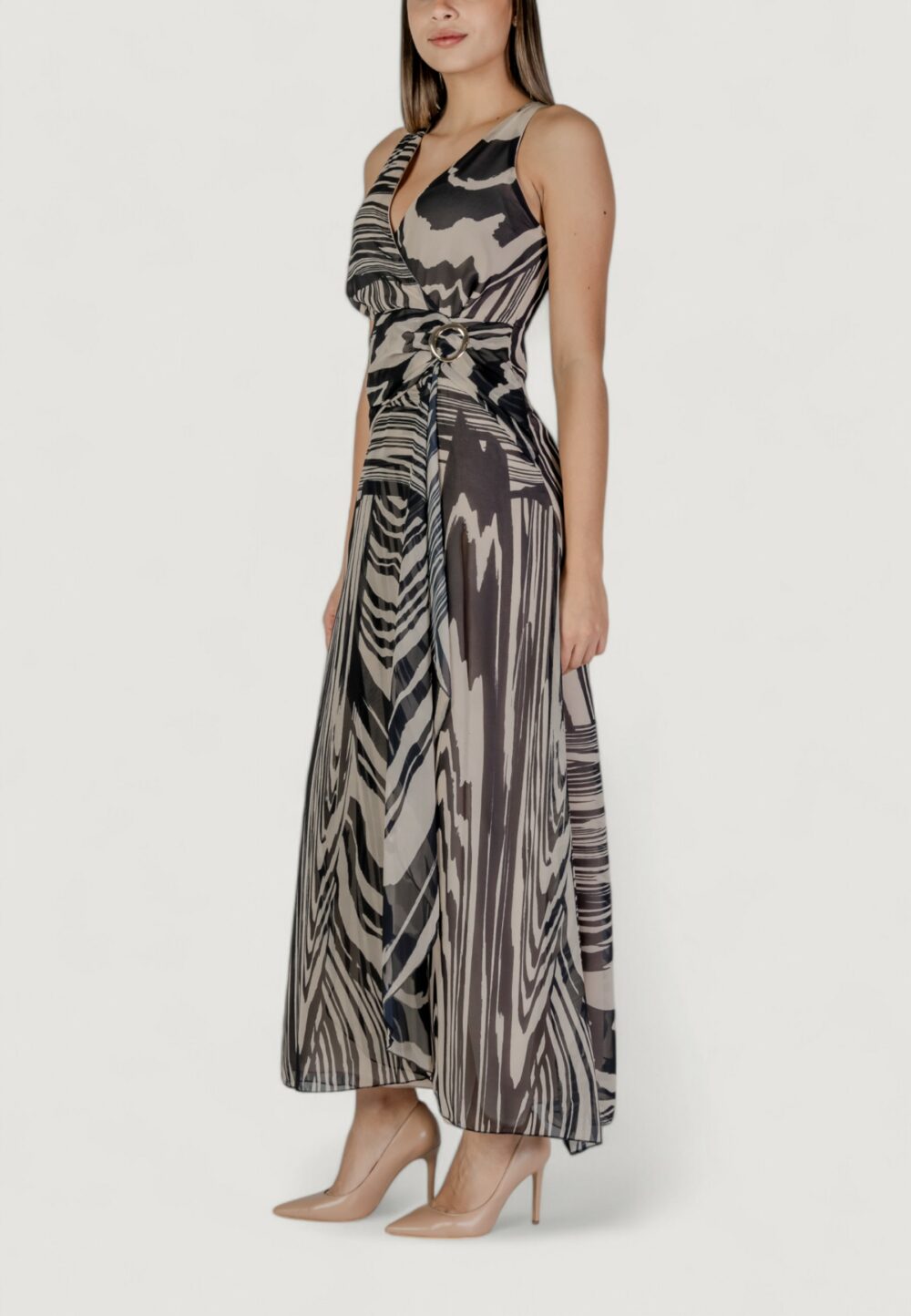 Vestito lungo Rinascimento Beige chiaro - Foto 2