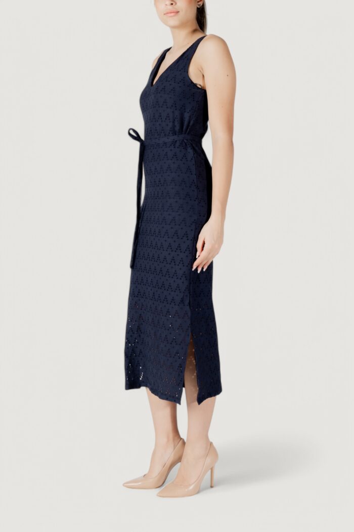 Vestito midi Vila Clothes viamalina v-neck s/l midi/pb Blu