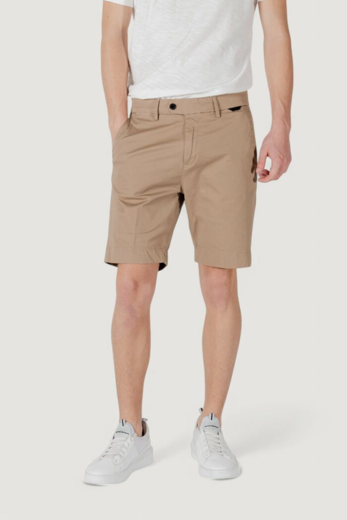 Bermuda Antony Morato mark slim fit with logoed rubber flag Beige